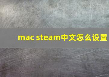 mac steam中文怎么设置